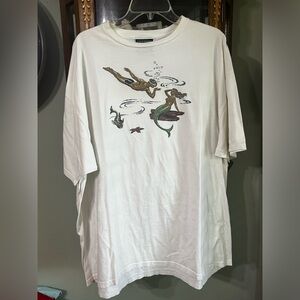 VTG 90s Polo Sport Ralph Lauren MERMAID Diver Tee Size XXL